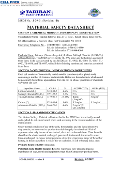MATERIAL SAFETY DATA SHEET