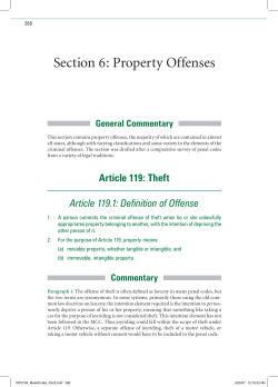 Section 6: Property Offenses - United States Institute of Peace
