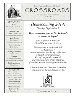 September 2014 - Saint Andrew`s Episcopal Church