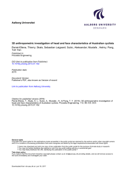 Aalborg Universitet 3D anthropometric investigation of head and