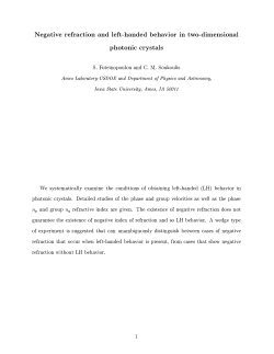 Negative refraction and left-handed behavior in two