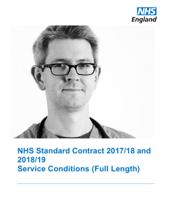 NHS Standard Contract 2017/18 and 2018/19