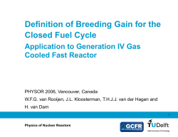 Definition of Breeding Gain for the Closed Fuel Cycle