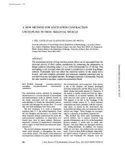 a new method for excitation-contraction uncoupling in frog skeletal