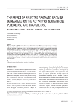 the effect of selected aromatic bromine derivatives on the activity of