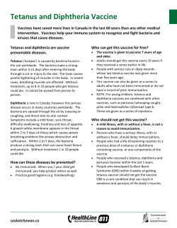 Tetanus and Diphtheria Vaccine