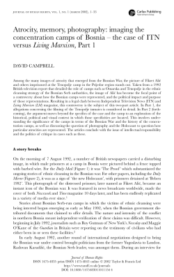 Atrocity, memory, photography: imaging the concentration camps of