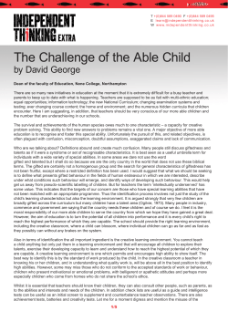 The Challenge of the Able Child