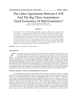 The Labor Agreements Between UAW And The