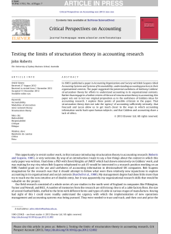 Testing the limits of structuration theory in accounting research