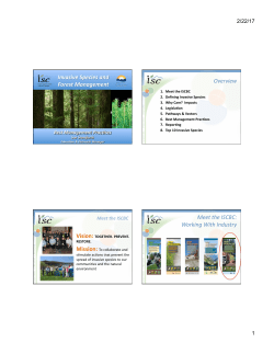 Sue Staniforth, Education and Outreach Manager, Invasive Species