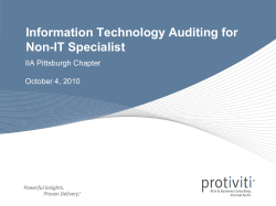 Information Technology Auditing For Non