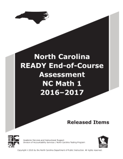 EOC NC Math 1 - North Carolina Public Schools