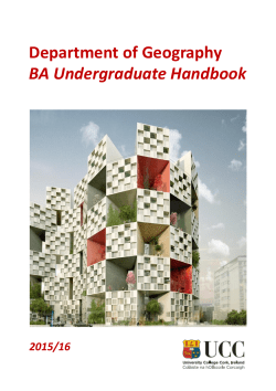 Department of Geography BA Undergraduate Handbook
