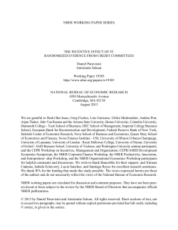 NBER WORKING PAPER SERIES THE INCENTIVE EFFECT OF IT