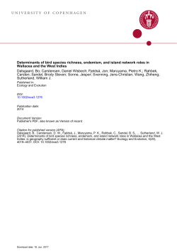 Determinants of bird species richness, endemism, and island