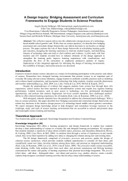 A Design Inquiry: Bridging Assessment and