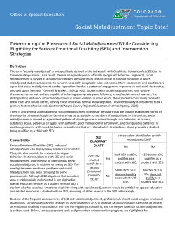 Social Maladjustment