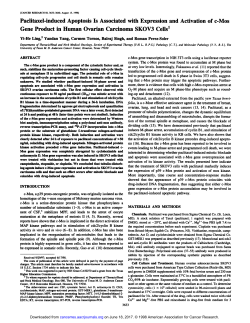 Paclitaxel-induced Apoptosis Is Associated with