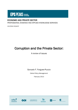 Corruption and the Private Sector