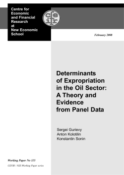 Determinants of Expropriation in the Oil Sector