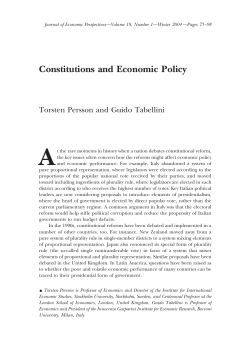 Constitutions and Economic Policy