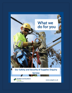 Our Safety and Security of Supplies Enquiry Service There for you
