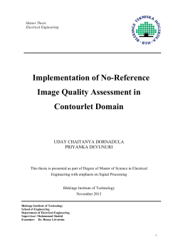 Implementation of No-Reference Image Quality Assessment