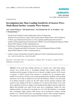 Investigation into Mass Loading Sensitivity of Sezawa Wave Mode