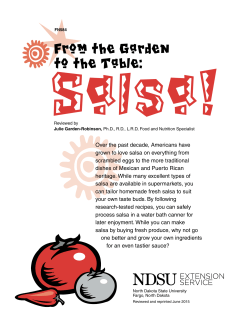From the Garden to the Table: Salsa! (FN584)