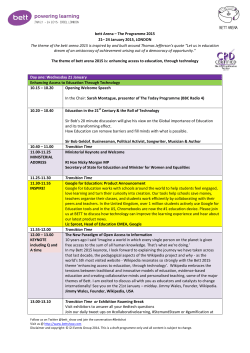 24 January 2015, LONDON The theme of the bett arena