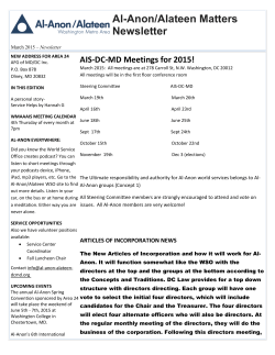 Al-Anon/Alateen Matters Newsletter