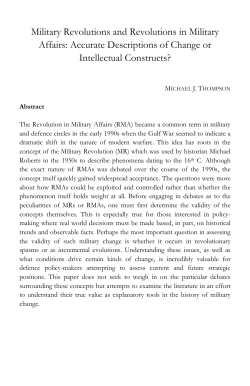Military Revolutions and Revolutions in Military Affairs