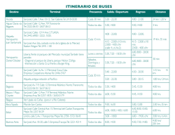 itinerario de buses - San Jos&eacute; Costa Rica