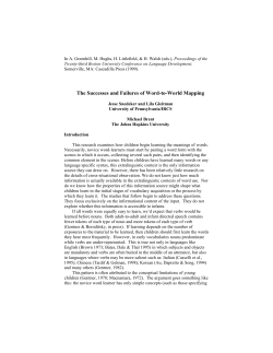 The Successes and Failures of Word-to-World Mapping