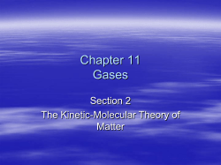 Chapter 10 Physical Characteristics of Gases
