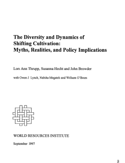 The Diversity and Dynamics of Shifting Cultivation