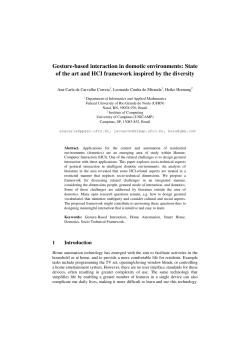 Gesture-based interaction in domotic environments: State of the art