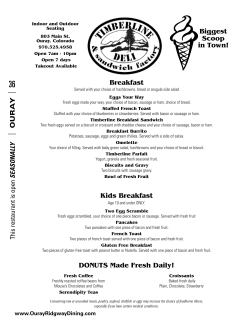 Biggest Scoop in Town! Breakfast DONUTS Made Fresh Daily! Kids
