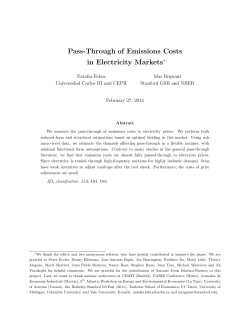 Pass-Through of Emissions Costs in Electricity Markets