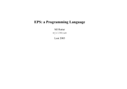EPS: a Programming Language