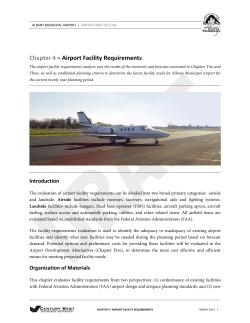 Chapter 4 &ndash; Airport Facility Requirements