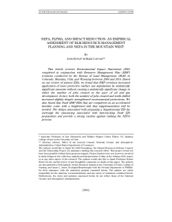 NEPA, FLPMA, AND IMPACT REDUCTION: AN EMPIRICAL