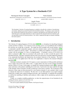 A Type System for a Stochastic CLS