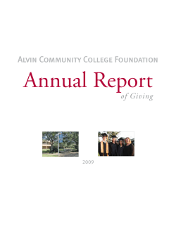 2009 Report - Alvin Community College