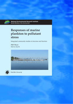 PhD Thesis - Responses of marine plankton to pollutant stress