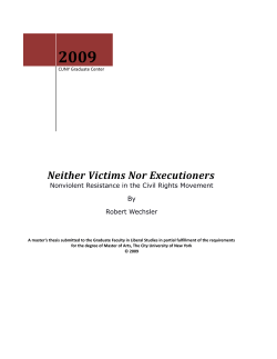 Neither Victims or Executioners - Civil Rights Movement Veterans