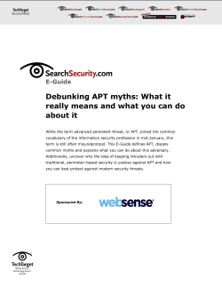 Debunking APT myths: What it really means and what you
