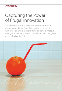 Capturing the Power of Frugal Innovation