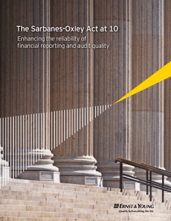 The Sarbanes-Oxley Act at 10